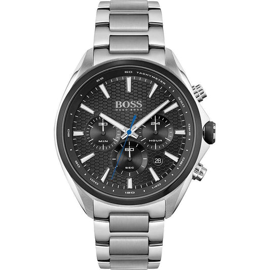 Hugo Boss Distinct 1513857 Silver Stainless Steel Black Dial Chronograph Watch