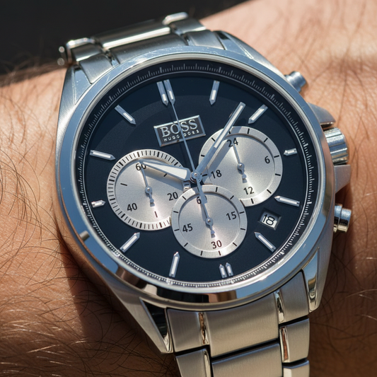 Hugo Boss Driver 1512883 Silver-Tone Black Dial Chronograph Men's Watch