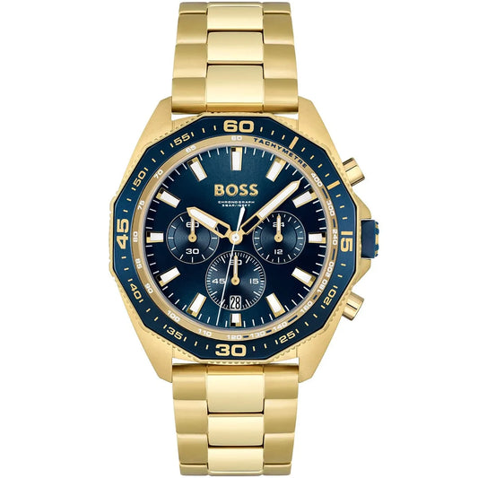 Hugo Boss Energy 1513973 Gold-Tone Blue Dial Chronograph Men's Watch