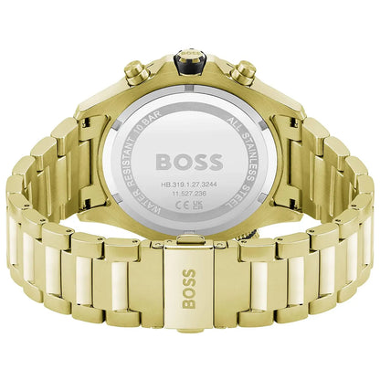 Hugo Boss Globetrotter 1513932 Gold-Tone Black Dial Chronograph Men's Watch