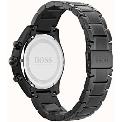 Hugo Boss Grand Prix 1513578 Black IP Gold Accents Chronograph Men's Watch