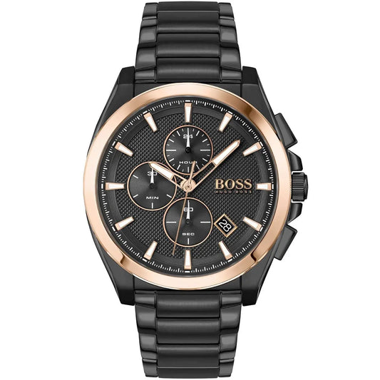 Hugo Boss Grandmaster 1513885 Gunmetal Rose Gold Chronograph Men's Watch