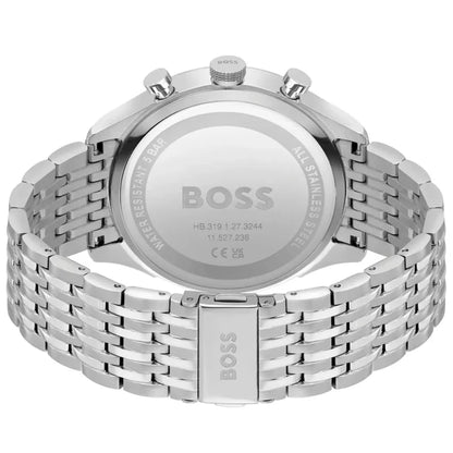 Hugo Boss Gregor 1514082 Silver Stainless Steel Black Dial Chronograph Watch