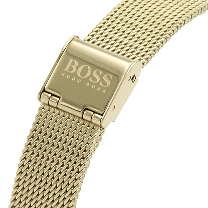 Original Hugo Boss Majesty Women's Watch - Gold Mesh Bracelet & Crystal Dial (1502552)