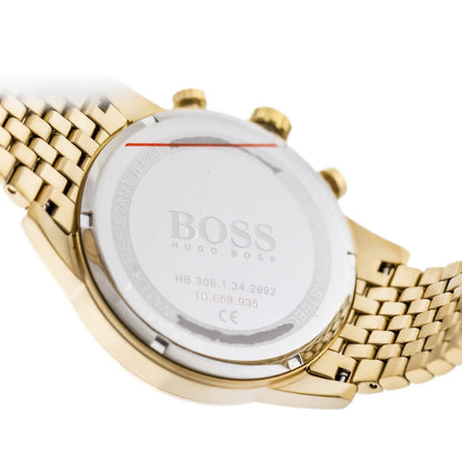 Hugo Boss Navigator 1513531 Gold-Tone Black Dial Chronograph Men's Watch