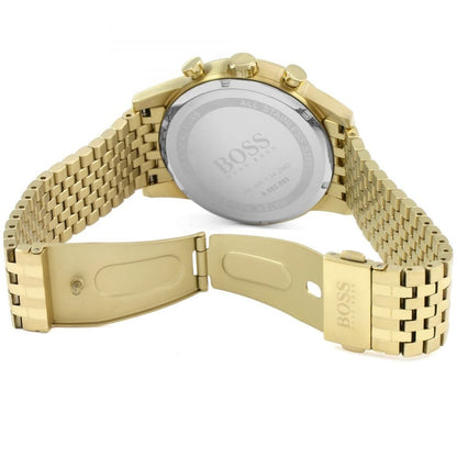 Hugo Boss Navigator 1513531 Gold-Tone Black Dial Chronograph Men's Watch