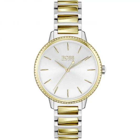 Original Hugo Boss Signature Women's Watch - Two-Tone & Crystal Bezel (1502568)