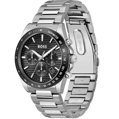 Hugo Boss Strike 1514290 Silver-Tone Black Dial Chronograph Men's Watch