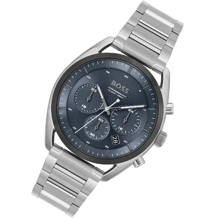 Hugo Boss Top 1514093 Silver-Tone Blue Dial Chronograph Men's Watch