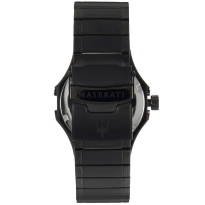 Maserati Potenza R8853108003 Men's Black Stainless Steel Big Logo Watch