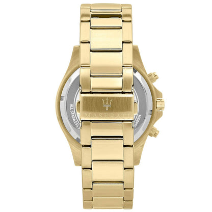 Maserati Sfida R8873640005 Full Gold Green Bezel Chronograph Men's Watch