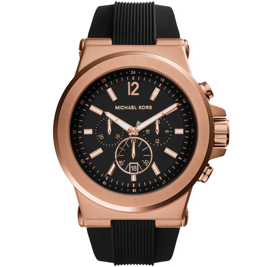 Michael Kors Dylan MK8184 Chronograph Black Rubber Strap Men's Watch
