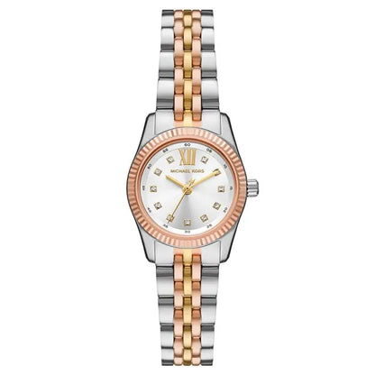 Michael Kors Lexington MK4987 Two-Tone Silver & Rose Gold Crystal Watch
