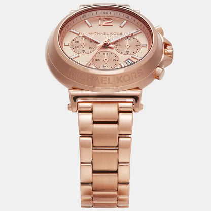 Michael Kors Raquel MK4688 Rose Gold-Tone Chronograph Geometric Case Women's Watch