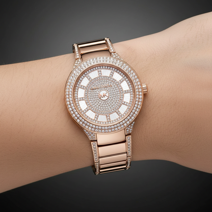 Michael Kors Mini Kerry MK3443 Rose Gold Crystal Glitz Watch - Best Price in Egypt