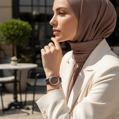 Michael Kors Lexington Mini MK4844 Chocolate Brown & Rose Gold Watch