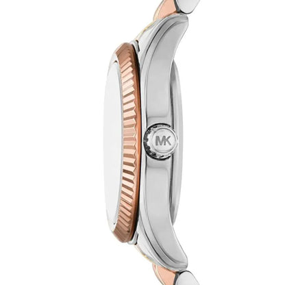 Michael Kors Lexington MK4987 Two-Tone Silver & Rose Gold Crystal Watch