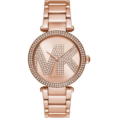 Michael Kors Parker MK6660 Rose Gold Watch with Crystal MK Logo Dial