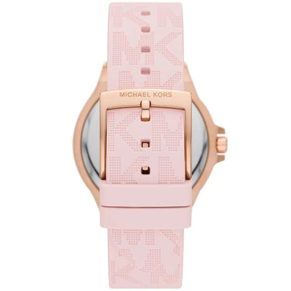Michael Kors Lennox MK7282 Rose Gold & Pink Logo Silicone Watch