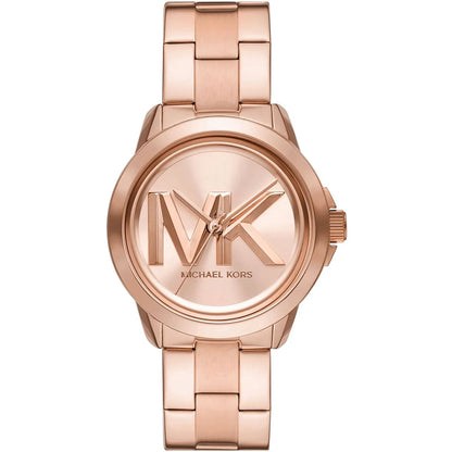 Michael Kors Brynn MK7318 Rose Gold Watch with Oversized MK Logo Dial