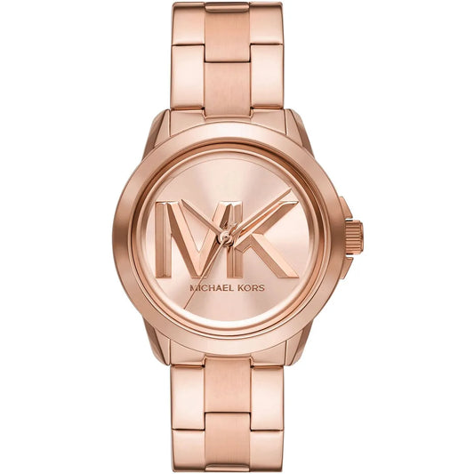 Michael Kors Brynn MK7318 Rose Gold Watch with Oversized MK Logo Dial