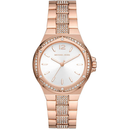 Michael Kors Lennox MK7362 Rose Gold Watch with Pavé Crystal Bracelet