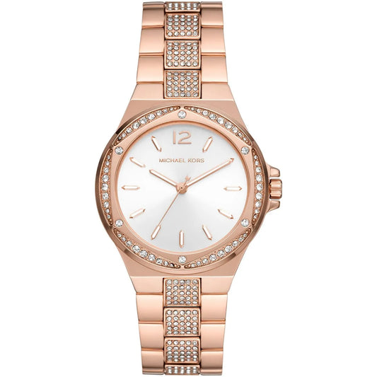 Michael Kors Lennox MK7362 Rose Gold Watch with Pavé Crystal Bracelet