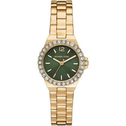 Michael Kors Lennox MK7395 Gold-Tone Watch with Emerald Green Dial