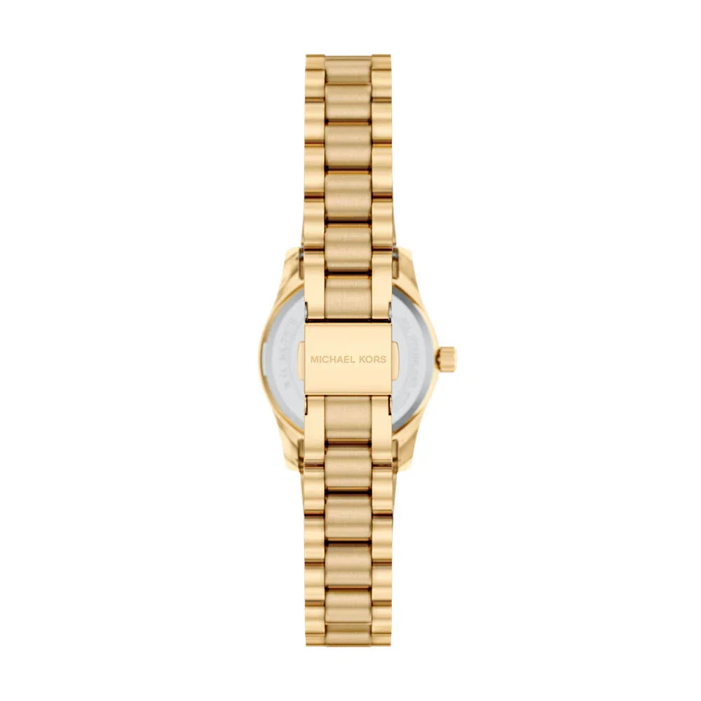 Michael Kors Petite Lexington MK7578 Gold Tone Tiger's Eye Dial Watch