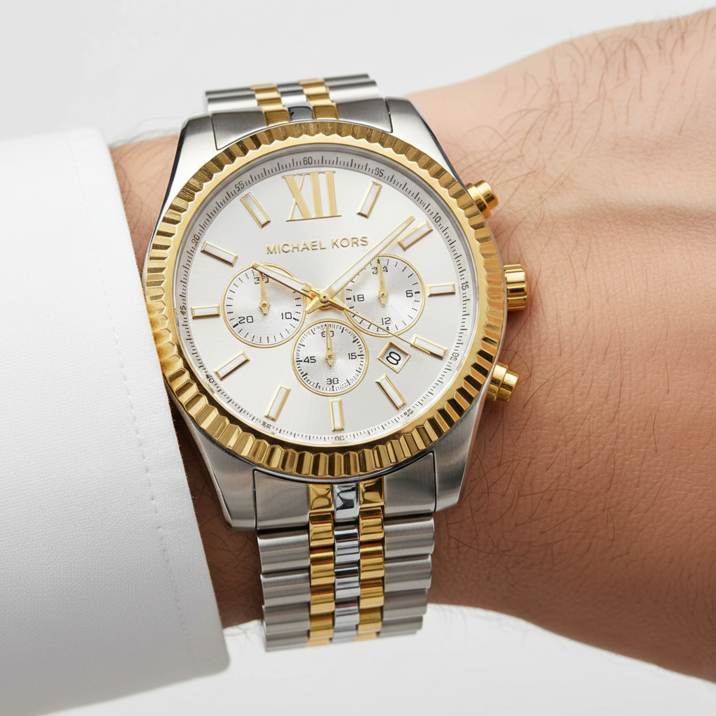 Michael Kors Lexington MK8344 Two-Tone Chronograph Watch