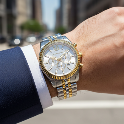 Michael Kors Lexington MK8344 Two-Tone Chronograph Watch