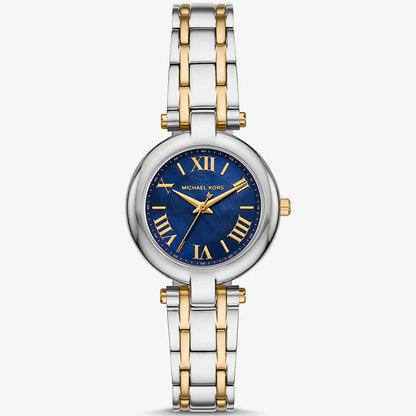 Michael Kors Lennox MK01085 Two-Tone Silver & Gold Blue Mother of Pearl Women's Watch