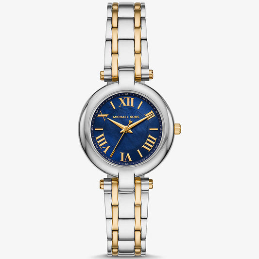 Michael Kors Lennox MK01085 Two-Tone Silver & Gold Blue Mother of Pearl Women's Watch