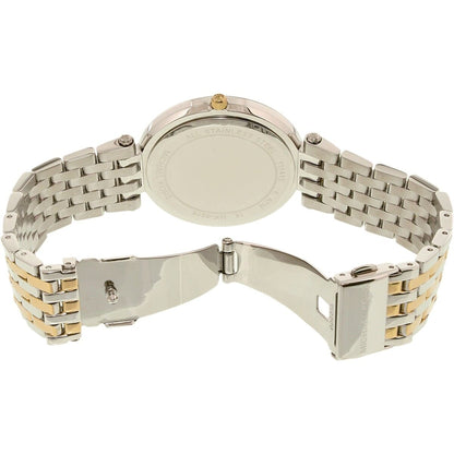 Michael Kors Darci MK3215 Two-Tone Watch with Silver Sunray Dial and Crystal Bezel
