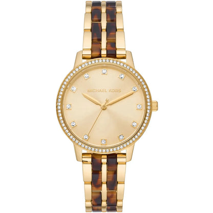 Michael Kors Melissa MK4395 Gold-Tone Tortoise Acetate Women's Watch