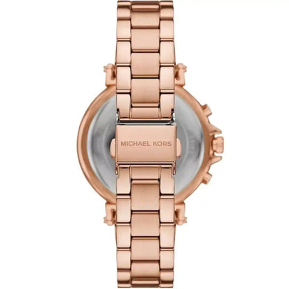 Michael Kors Raquel MK4688 Rose Gold-Tone Chronograph Geometric Case Women's Watch
