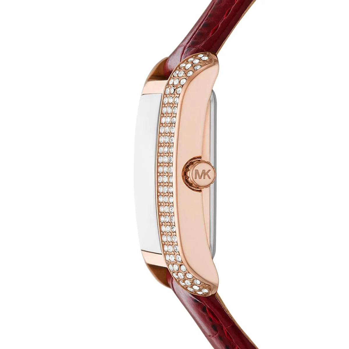 Michael Kors Emery MK4689 White Dial Red Leather Strap Women's Watch
