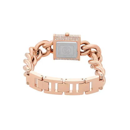 Michael Kors Camille MK4827 Rose Gold Full Pavé Crystal Chain Women's Watch
