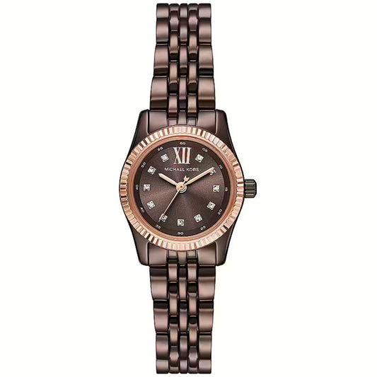 Michael Kors Lexington Mini MK4844 Chocolate Brown & Rose Gold Watch