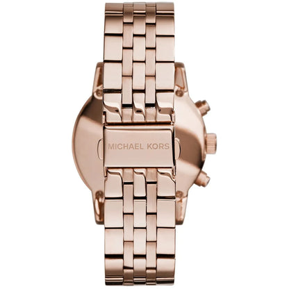 Michael Kors Ritz MK6077 Rose Gold Tone Crystal Chronograph Women's Watch