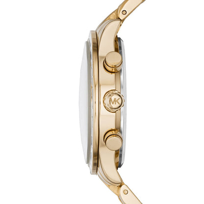 Michael Kors Brinkley MK6187 Women’s Gold Dial Gold-Tone Chronograph Watch