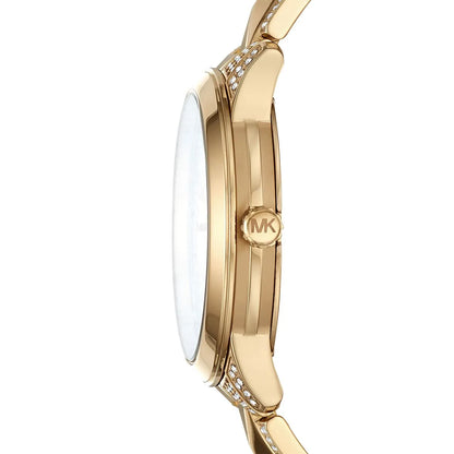 Michael Kors Runway Mercer MK6715 Gold-Tone Full Pavé Crystal Women's Watch