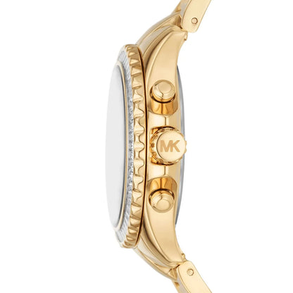 Michael Kors Everest MK7212 Gold-Tone Baguette Crystal Bezel Women's Watch