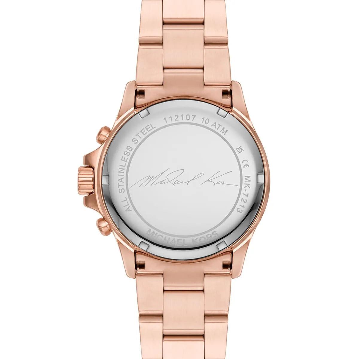 Michael Kors Everest MK7213 Rose Gold Tone Baguette Crystal Bezel Women's Watch