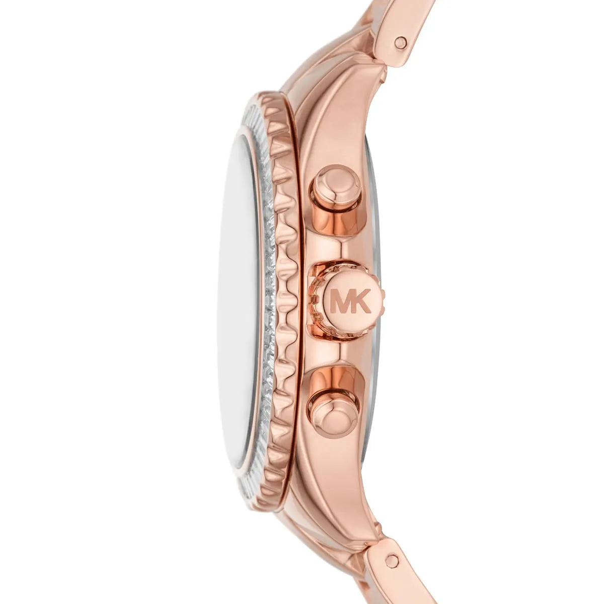 Michael Kors Everest MK7213 Rose Gold Tone Baguette Crystal Bezel Women's Watch