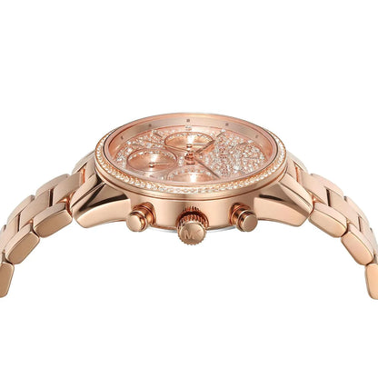 Michael Kors Ritz MK7302 Rose Gold Tone Full Pavé Crystal Women's Watch