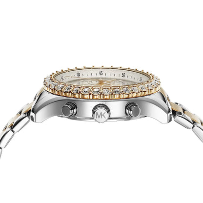 Michael Kors Everest MK7415 Two-Tone Silver & Gold Crystal Pavé Women's Watch