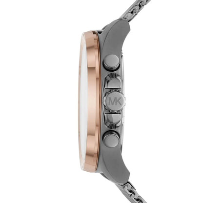 Michael Kors Brecken MK8868 Grey Case Rose Gold Bezel Men's Watch