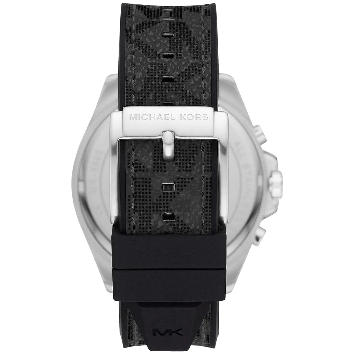 Michael Kors Brecken MK8922 Silver Case Silver Dial Grey Rubber Men's Watch