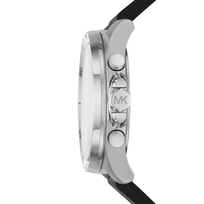 Michael Kors Brecken MK8922 Silver Case Silver Dial Grey Rubber Men's Watch